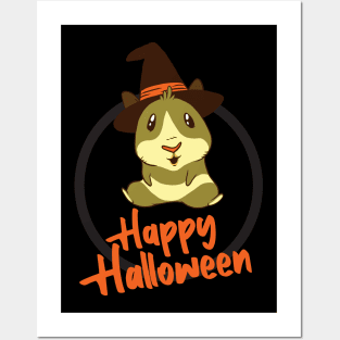 Hamster Witch Happy Halloween Posters and Art